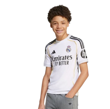 CAMISETA 1A EQUIPACIÓN REAL MADRID 2025/26 JR