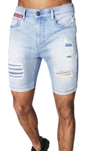 Cargar imagen en el visor de la galería, 11 Degrees Rip And Repair Denim Shorts Skinny Fit - Squaddra Street: Tienda de Ropa en Manresa
