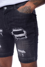 Cargar imagen en el visor de la galería, 11 Degrees Rip And Repair Denim Shorts Skinny Fit - Squaddra Street: Tienda de Ropa en Manresa
