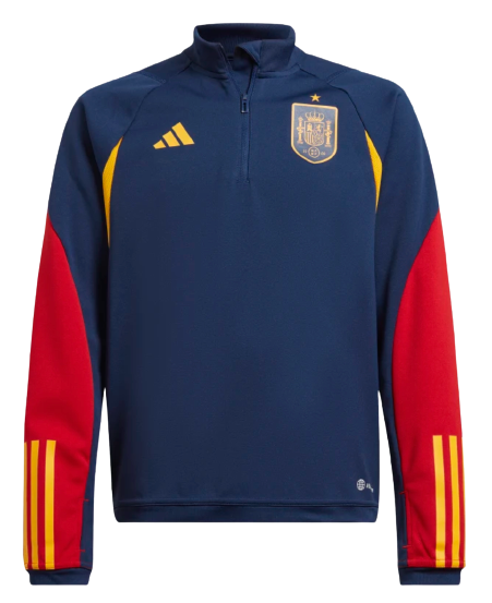 SUDADERA ADIDAS ENTRENAMIENTO ESPAÑA MUNDIAL DE QATAR 2022-2023 JR